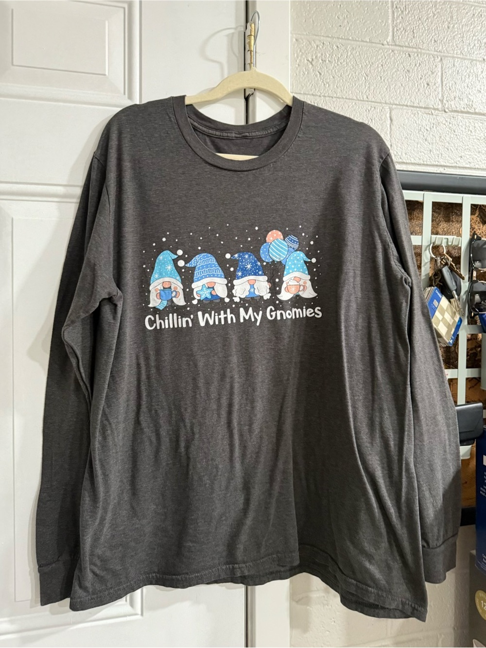 Banner Health Charcoal Long-Sleeve Tee - Chillin' With My Gnomies